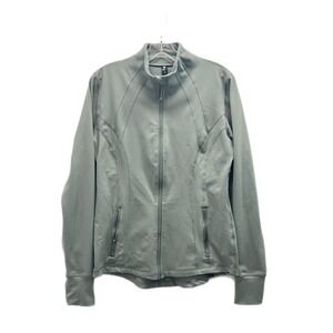 90 DEGREE By Reflex Full Zip Jacket Women Medium Stretch Running Yoga Thumbholes